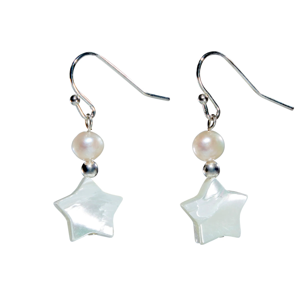 Mother of Pearl Star Earrings – Nixon Library Museum Store