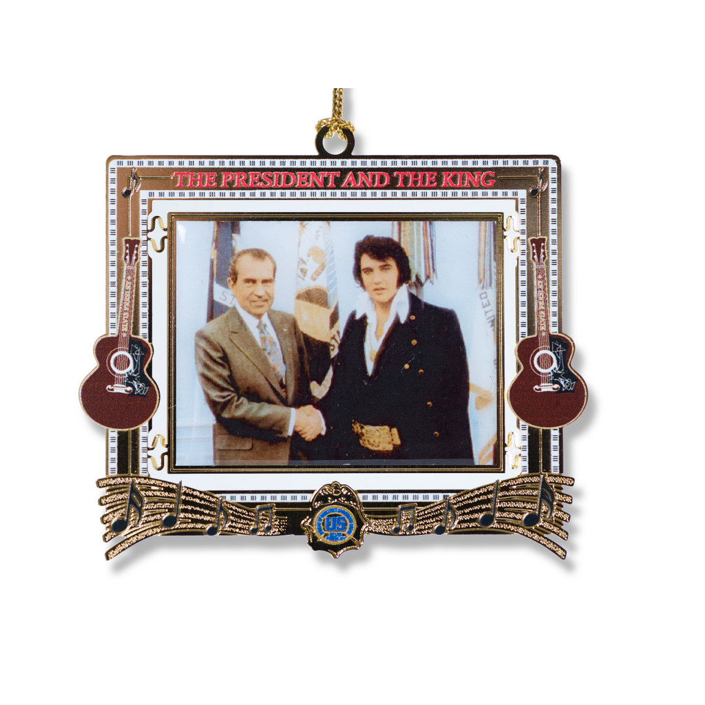 Nixon & Elvis Christmas Ornament