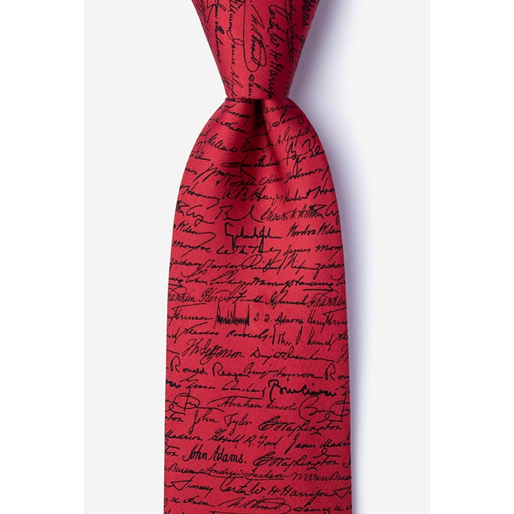 U.S. Presidential Signature Tie - Red
